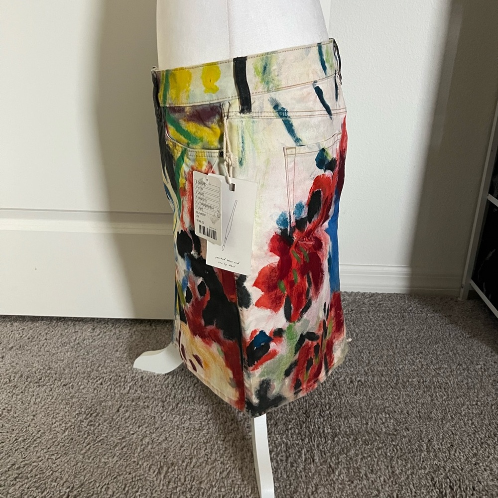 NWT Anthropologie Night Garden Hand Painted Skirt Size 29 - Picture 5 of 9